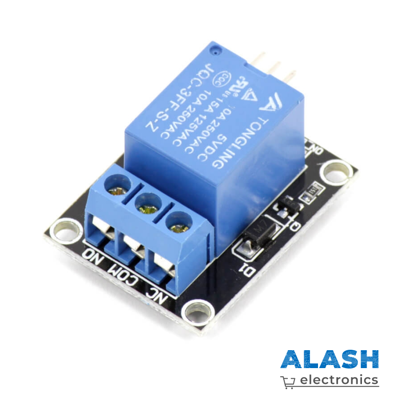 1-канальный модуль реле (5 В) с крепежными отверстиями