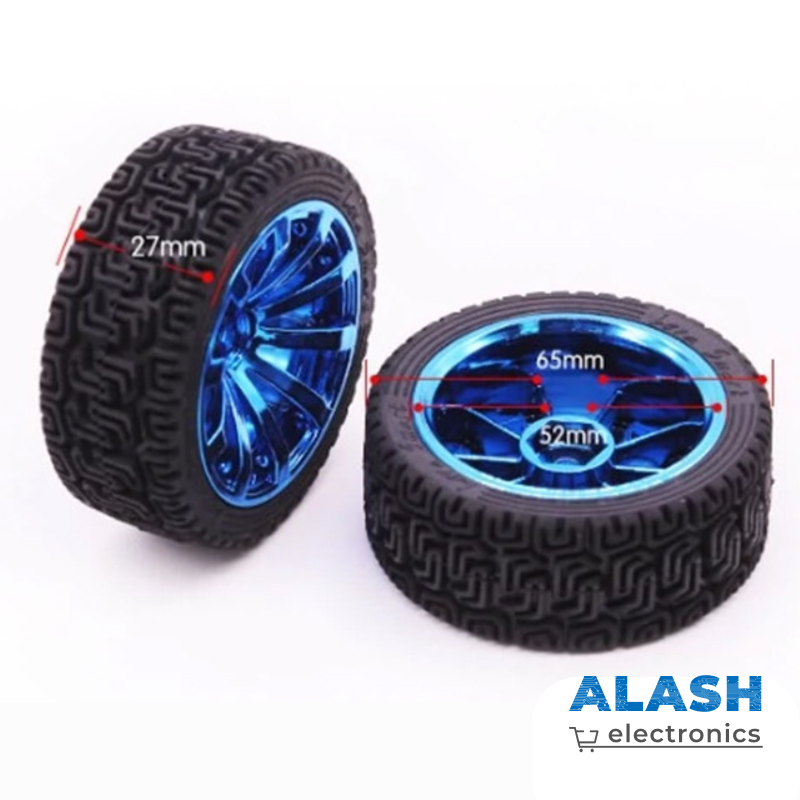 65 мм резиновое колесо с муфтой и крепёжной рамой для умного автомобиля