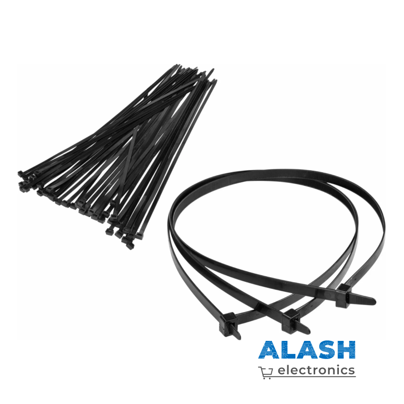 Чёрные нейлоновые кабельные стяжки размером 3×200 мм и шириной 1,9 мм(Хомут 500шт)