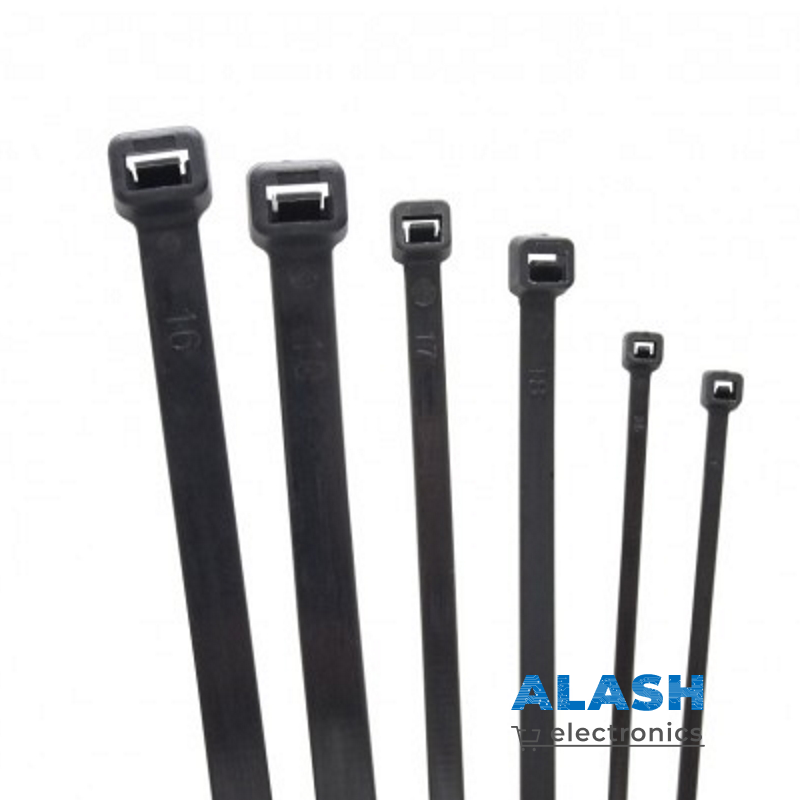 Чёрные нейлоновые кабельные стяжки размером 3×200 мм и шириной 2,5 мм(Хомут 500шт)