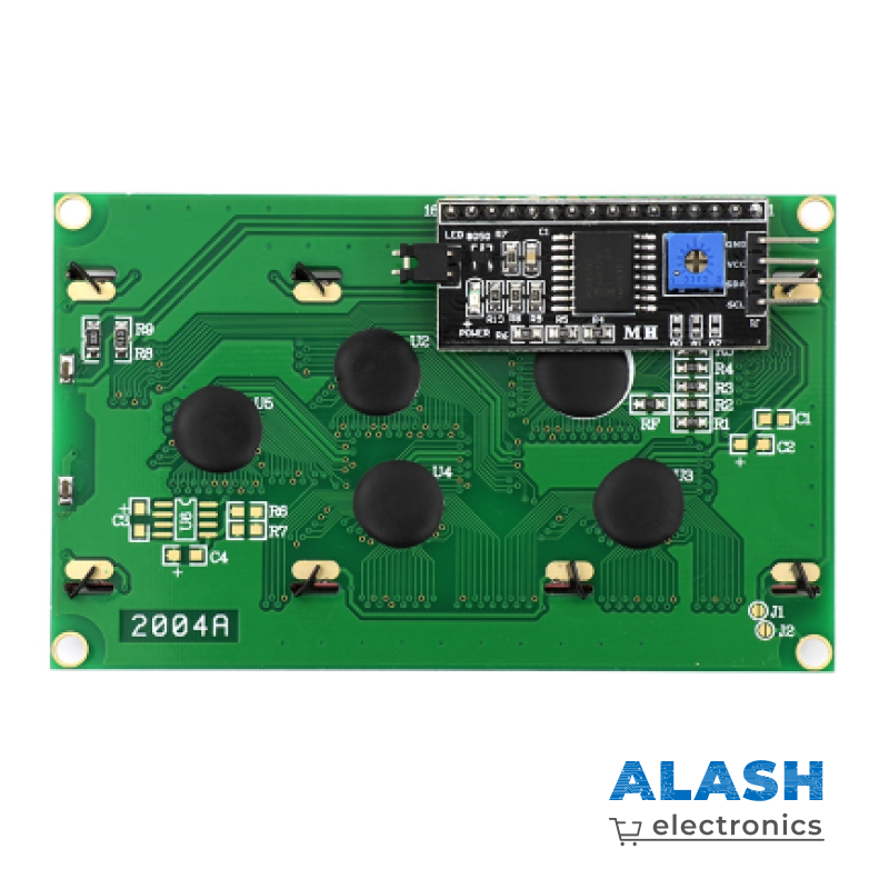 Дисплей 2004 c I2C адаптером (20×4 символов, синий)