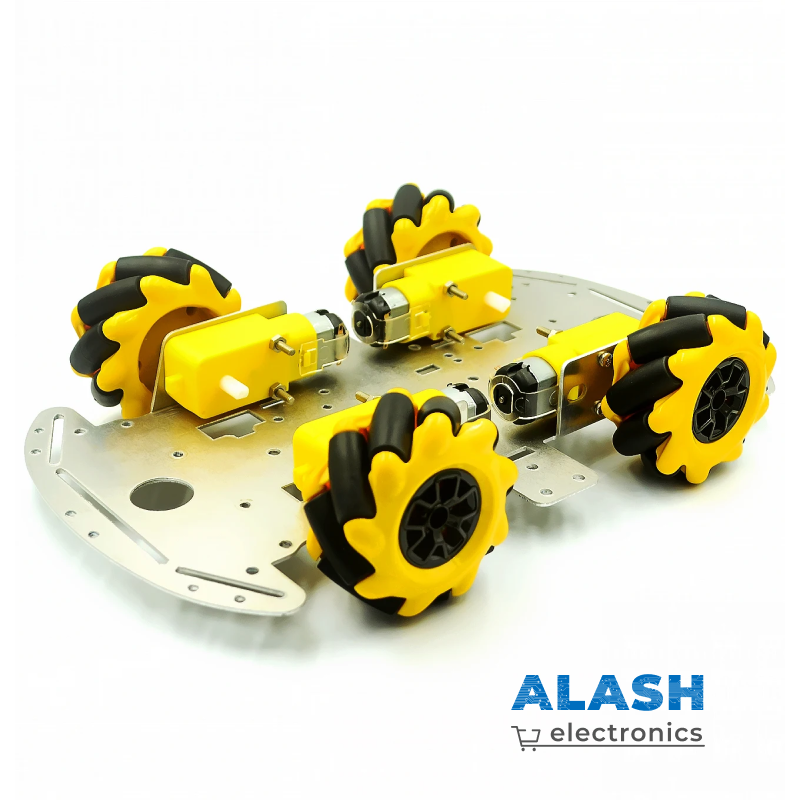 Комплект шасси с четырьмя омниколесами для создания роботов