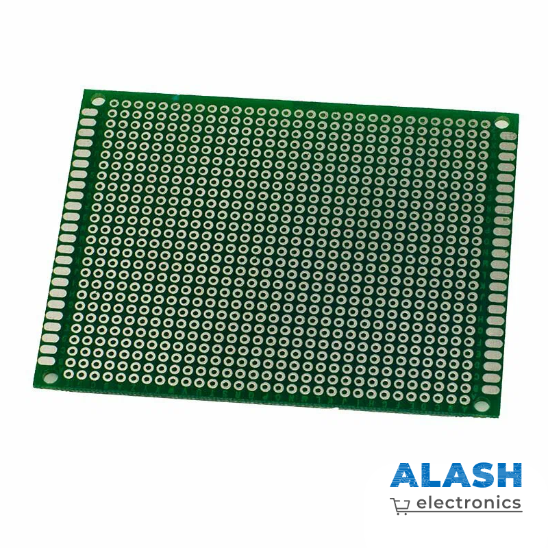 Макетная, печатная Двусторонняя монтажная плата 7x9 см, зеленая