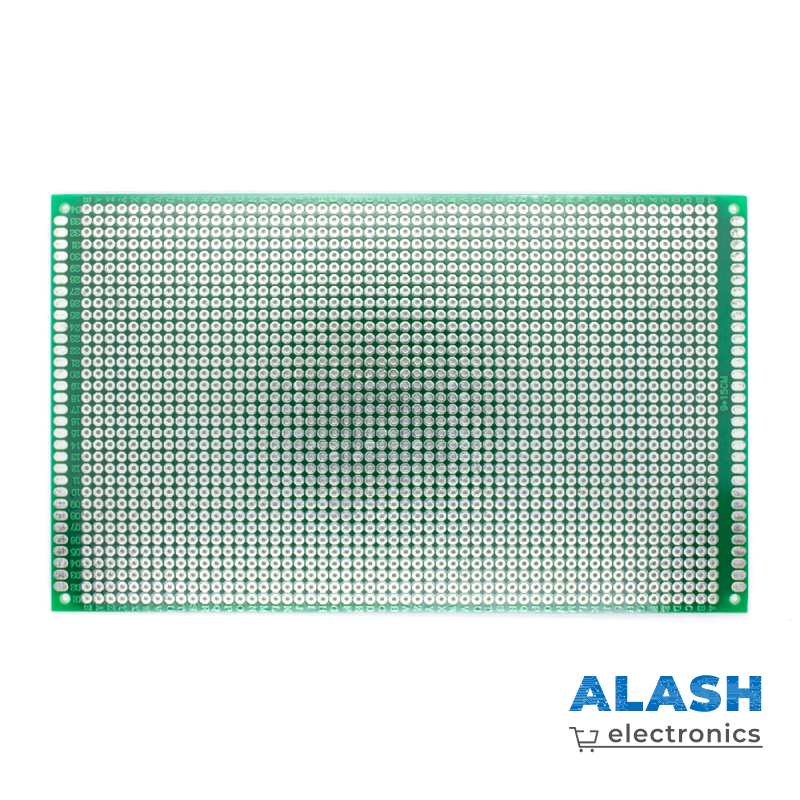 Макетная, печатная Двусторонняя монтажная плата 9x15 см, зеленая