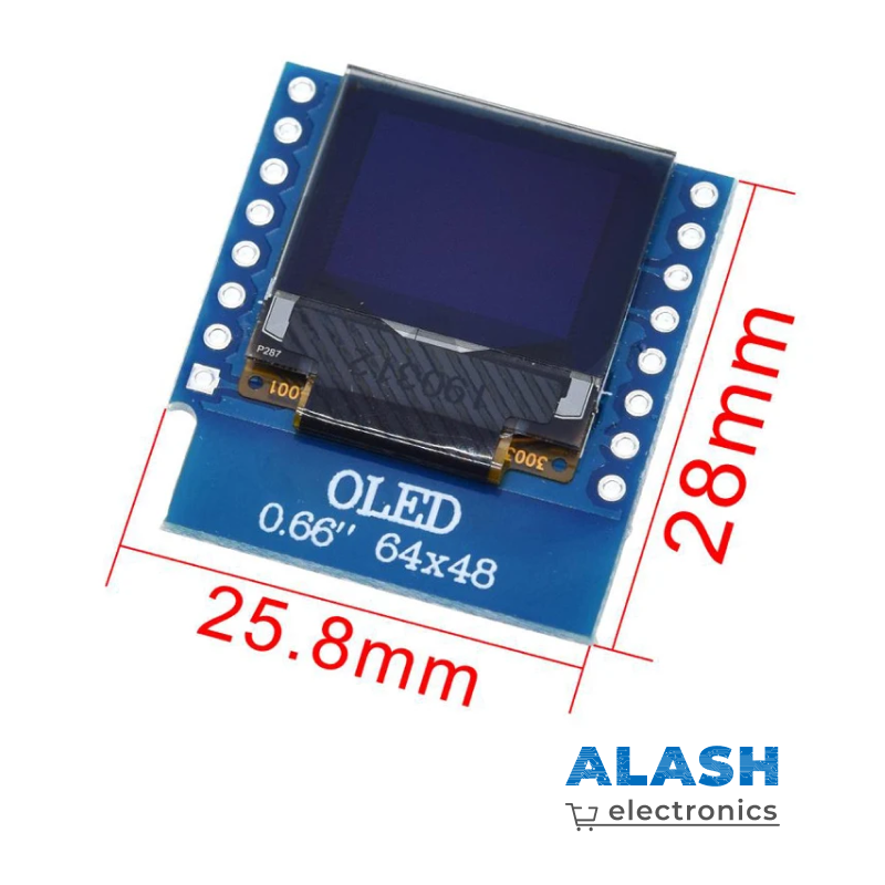 OLED-дисплей 64x48, 0.66″, с IIC I2C OLED(ЖК-экран)