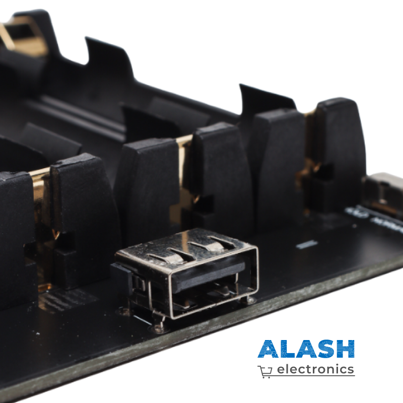 Модуль зарядки Li-ion аккумуляторов 4x18650 с функцией питания: вход 5В 3А (Micro-USB), выход 5В 3А / 3В 1А (USB тип A)