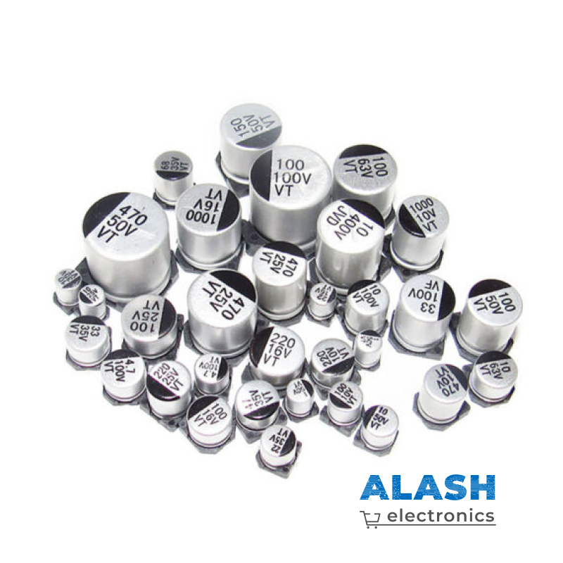 Набор алюминиевых электролитических SMD конденсаторов, 24 значения, от 1мкФ до 1000 мкФ, 400штук