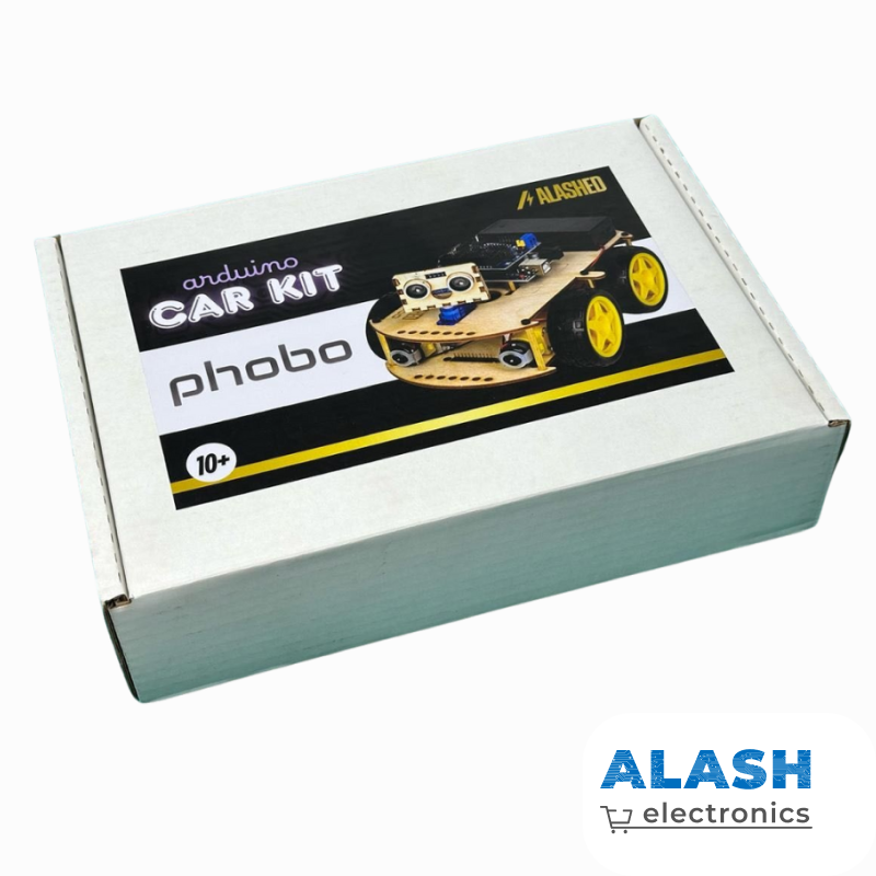 Набор для сборки колесного робота машинки Alashed Phobo Arduino 4WD BT Smart Car kit V2.0