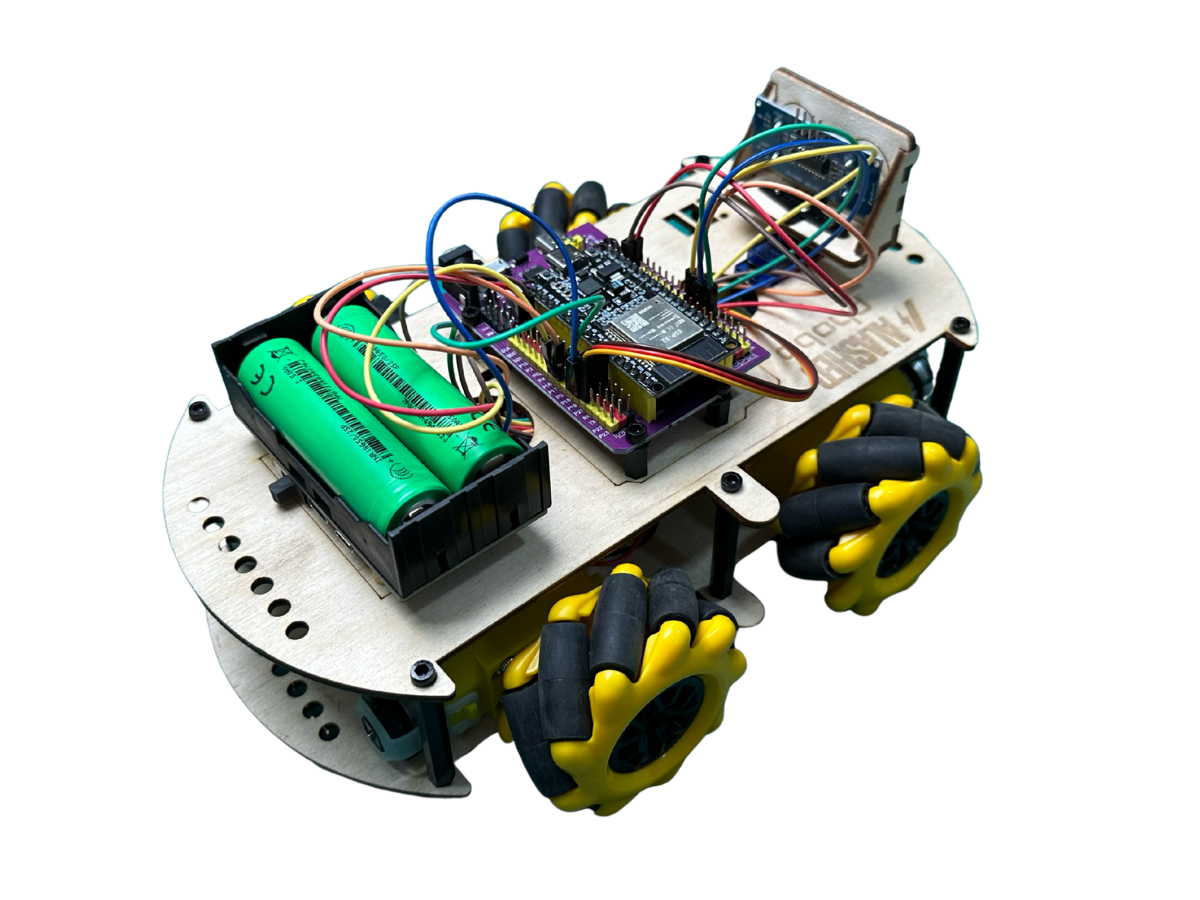 Набор для сборки колесного робота машинки Alashed Phobo ESP32 4WD BT Smart Car kit V3.0 Mecanum wheels