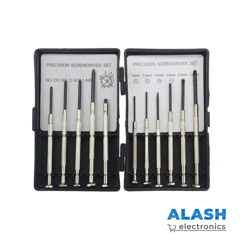 Набор прецизионных отвёрток 11 в 1 — комплект для ремонта электроники, часов, очков, смартфонов и ноутбуков