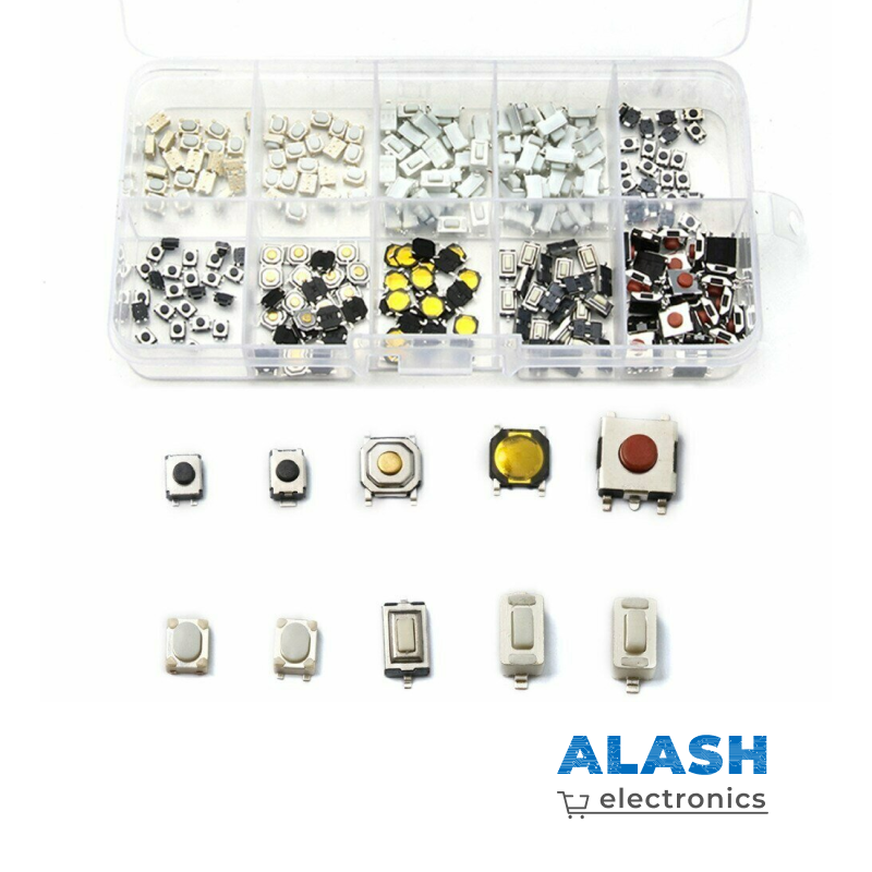 Набор тактовых кнопок 10 видов 250 шт