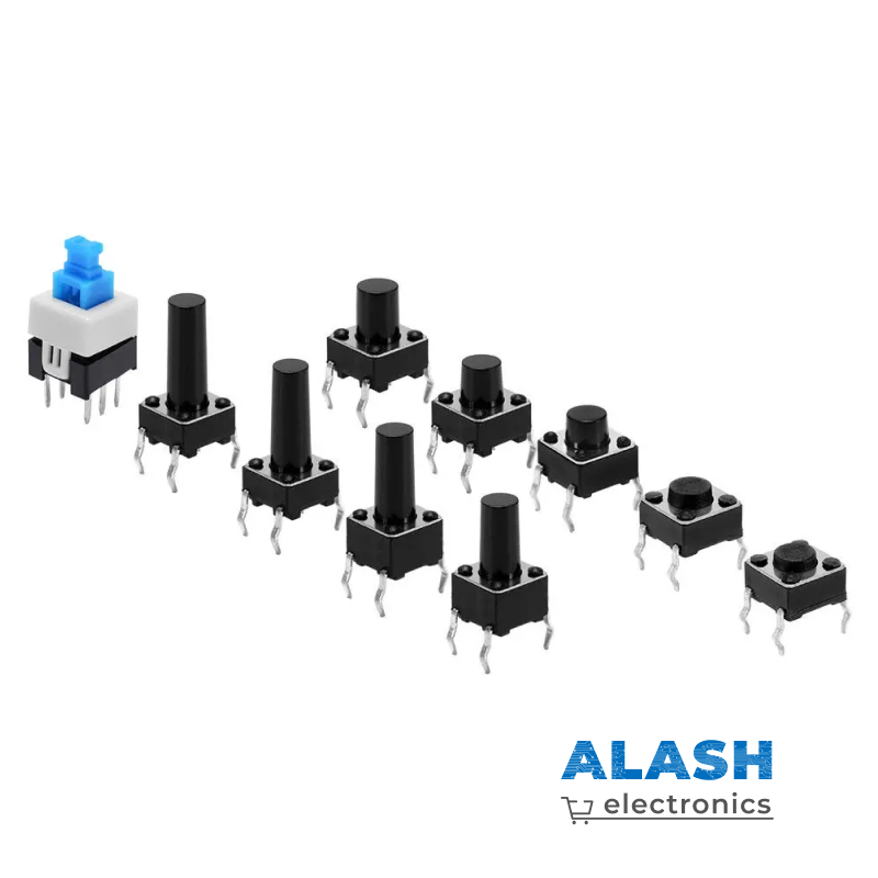 Набор тактовых кнопок 180 штук LR-180TKB разного размера для печатных плат