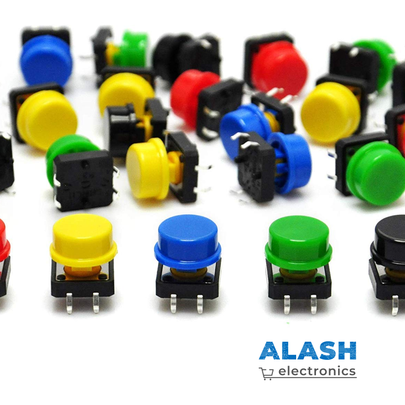 Набор цветных тактовых кнопок 12x12x7.3 мм (25 шт)