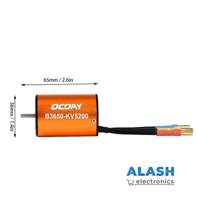 OCDAY 1/10 B3650 5200KV 4P Бессенсорный бесщеточный двигатель с ЧПУ для