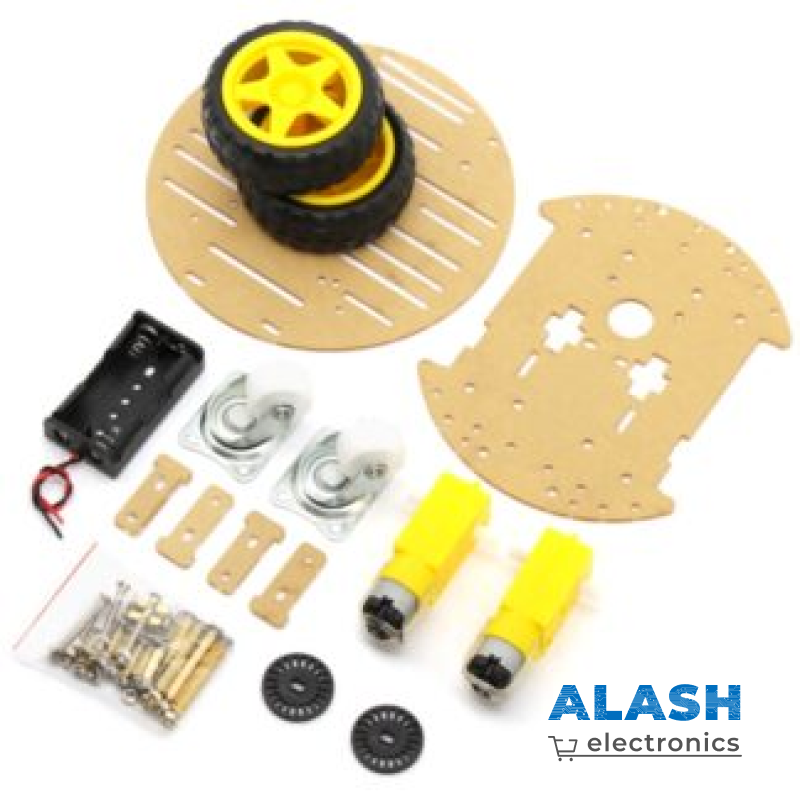 Набор для сборки круглого робота-автомобиля 2WD (двухэтажная)