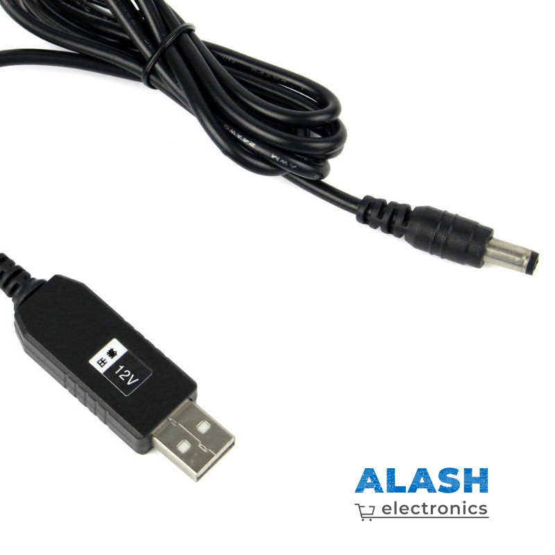 Провод-адаптер «USB (папа) – DC 5.5×2.1 (12 В)»