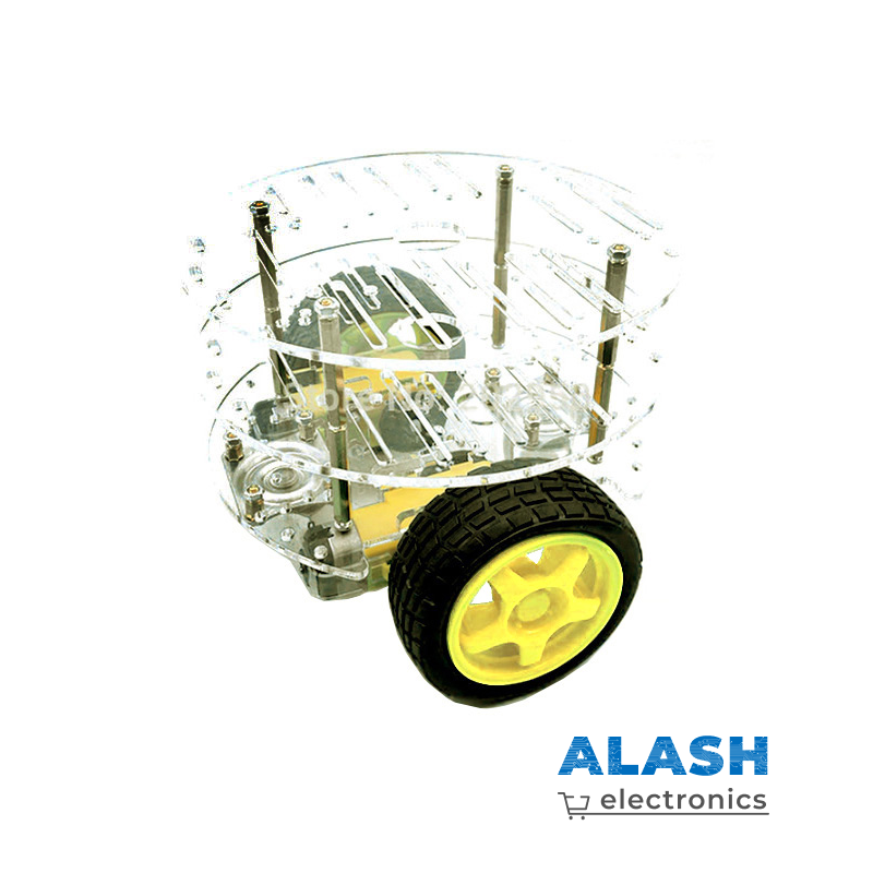 Набор для сборки круглого робота-автомобиля 2WD (трехэтажная)
