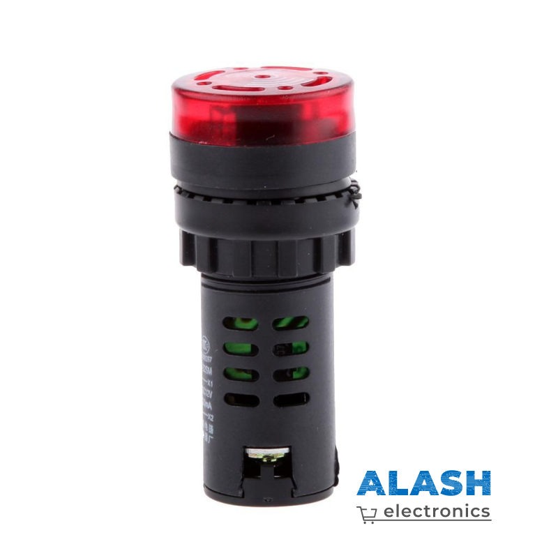 Светозвуковой индикатор AD16-22SM, 220 В, красный