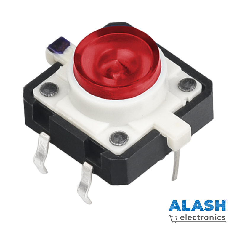 Тактильный переключатель с подсветкой 12×12×7.2 мм, LED-такт свитч