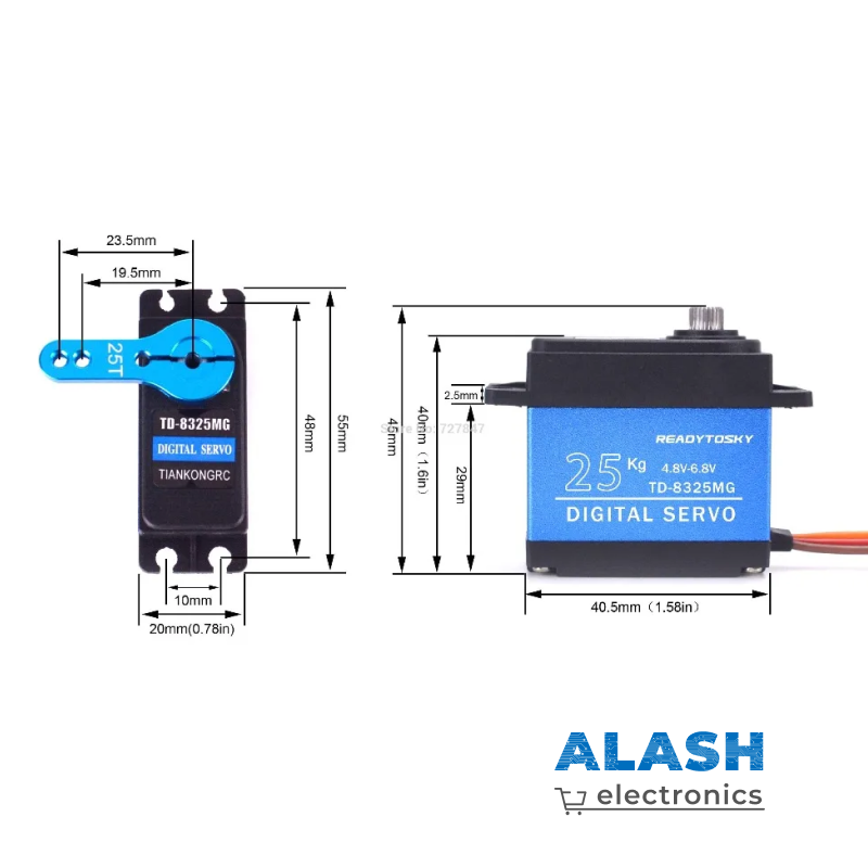 Цифровой Водонепроницаемый Сервопривод TD-8325MG 180