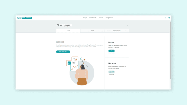 Интерфейс Arduino Cloud