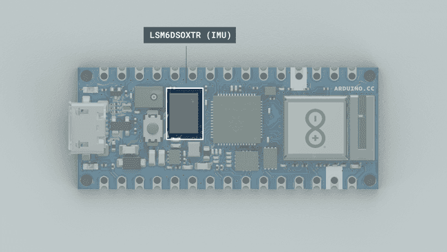 IMU (инерциальный измерительный модуль) на плате Nano RP2040 Connect.