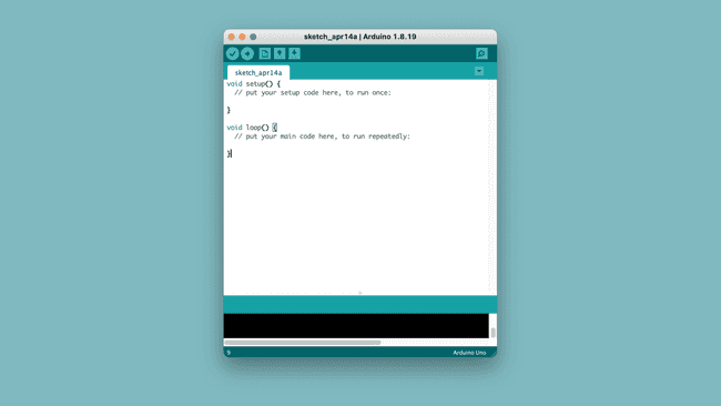 Классическая Arduino IDE.