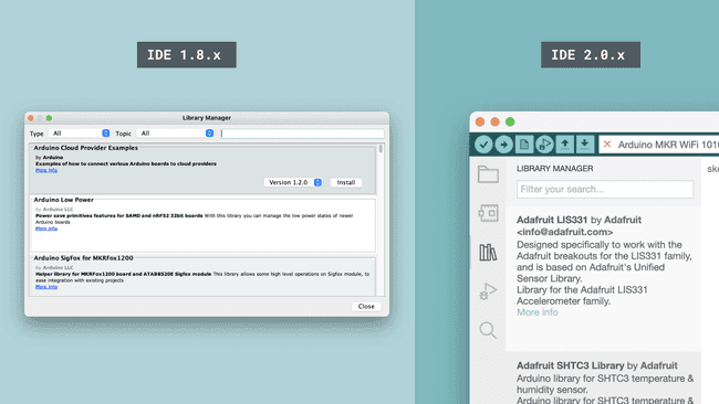 Library Manager в IDE 1.8.x и IDE 2.