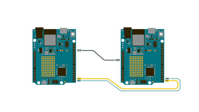 Подключение двух плат Arduino через UART