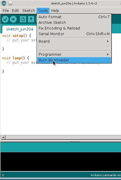 Прошивка загрузчика в Arduino IDE