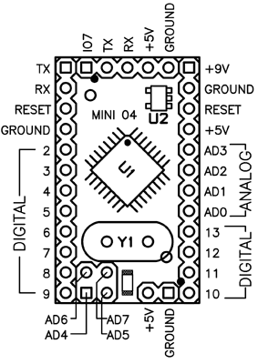 Распиновка Arduino Mini 04