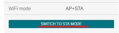 Переключение в STA MODE