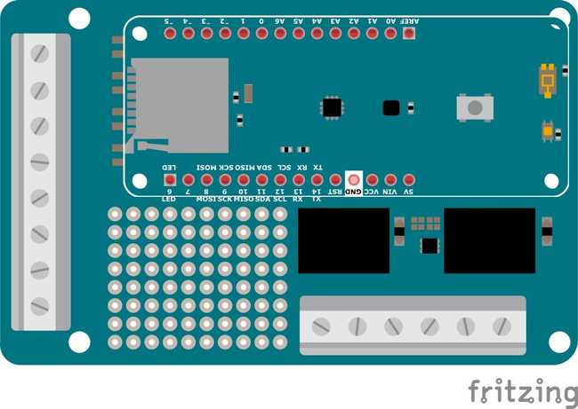 Fritzing-модель схемы