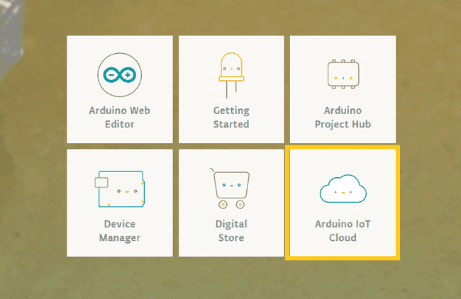 Панель управления Arduino Create с выделенным значком IoT