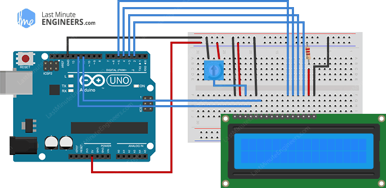 Подключение символьного ЖК-дисплея 16×2 к Arduino