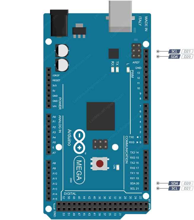 Arduino Mega 2560 Pinout Reference