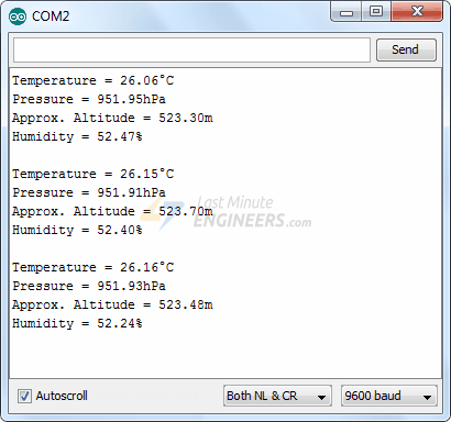 Interface BME280 Temperature, Humidity & Pressure Sensor with Arduino