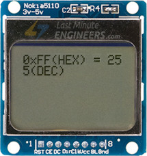 Подключение графического LCD-дисплея Nokia 5110 к Arduino