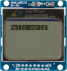 Подключение графического LCD-дисплея Nokia 5110 к Arduino