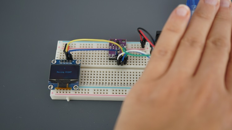 APDS9960 с Arduino — обнаружение жеста «Вправо»
