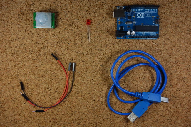 Необходимые компоненты для проекта Arduino с PIR-датчиком
