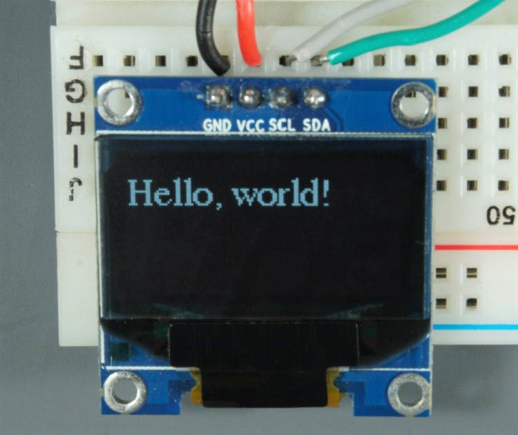Arduino OLED-дисплей тип шрифта
