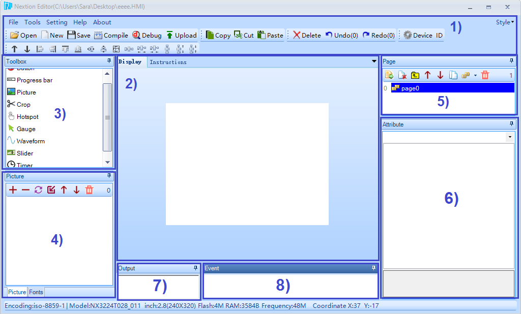 Общий обзор Nextion Editor