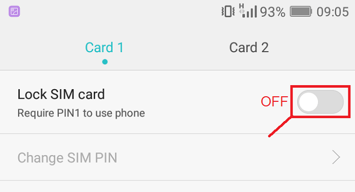 Отключение PIN-блокировки SIM-карты