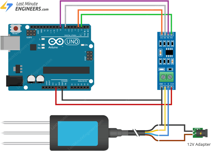 Подключение датчика NPK почвы к Arduino