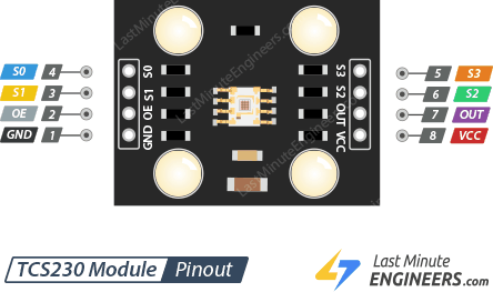 Подключение датчика цвета TCS230/TCS3200 к Arduino