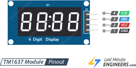 Подключение 4-разрядного 7-сегментного дисплея TM1637 к Arduino