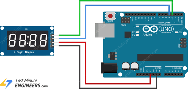 Подключение 4-разрядного 7-сегментного дисплея TM1637 к Arduino