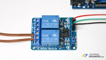 Подключение двухканального релейного модуля к Arduino