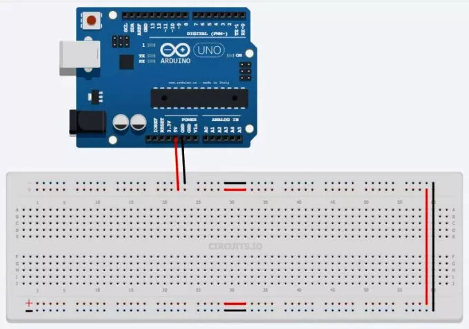 Схема Arduino и макетной платы